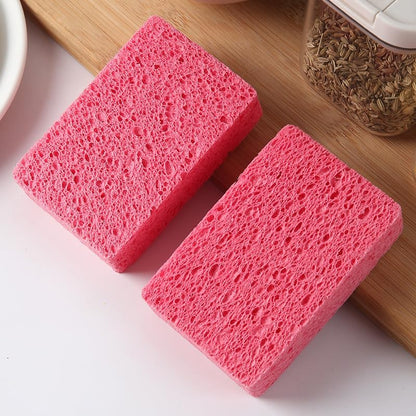 12 - Pack Non-Scratch Scrub Sponges - Sponges for Dishes and Washing Dishes, Cleaning Sponges for Kitchen Home Bathroom Cars, Funny Cut-Outs DIY for Kids (Pink)