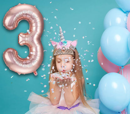 8pcs 40th Birthday Decorations gifts for Women, Including 40th Happy Birthday Cake Topper, Queen Sash with Pearl Pin, Sweet Rhinestone Tiara Crown for Women, Number Candles and Balloons (Rose Gold)