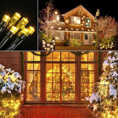 Maokot Solar Christmas Lights Outdoor, Upgraded 137FT 400 LED Solar String Lights with Remote,19 Modes Waterproof Warm White Solar Lights Outdoor String for Outside Garden Home Festival Decorations