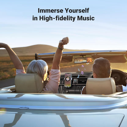 UGREEN Bluetooth 5.4 Adapter for Car with Enhanced Mic, Aux to Bluetooth Receiver 3.5mm Jack with Nylon Braided Cable, Dual Devices Paired, Hands-Free Calls Compatible with Car Speaker and Home Audio