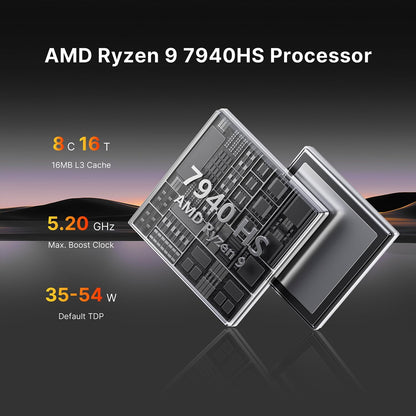BOSGAME P4 Gaming Mini PC Ryzen 7 5700U 32GB RAM 1TB NVMe M.2 2280 SSD, 11-Pro OS Mini Computers, Micro PC 4K 60Hz Triple Display, HDMI+DP+Type-C, WiFi 6E, BT5.2, PD3.0, Dual 2.5GbE LAN