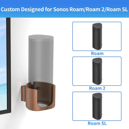 Sturdy Speaker Wall Mount for Sonos Roam 2, Roam SL - Space Saving Bracket Easy to Install, White