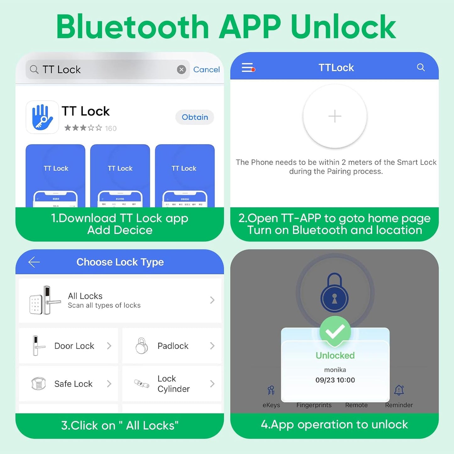 Bluetooth Fingerprint Cabinet Lock with Phone/Watch App Unlock, Smart Biometric Cabinet Lock, Keyless Hidden File Drawer Wardrobe Lock, Child Safety Electric Fingerprint Lock,DIY Wooden Furniture Lock
