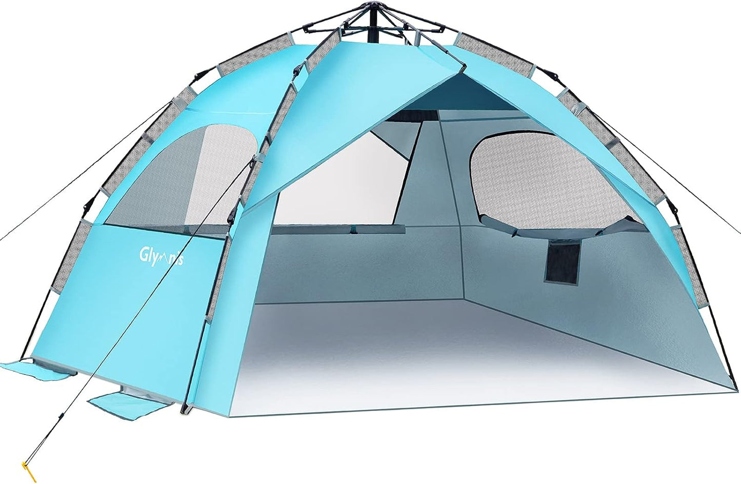 Glymnis Beach Tent Pop Up Beach Tent XL 4-6 Person Easy Setup Portable Sun Shelter UPF 50+ Sun Shade Tent with Carry Bag for Beach Garden Picnic
