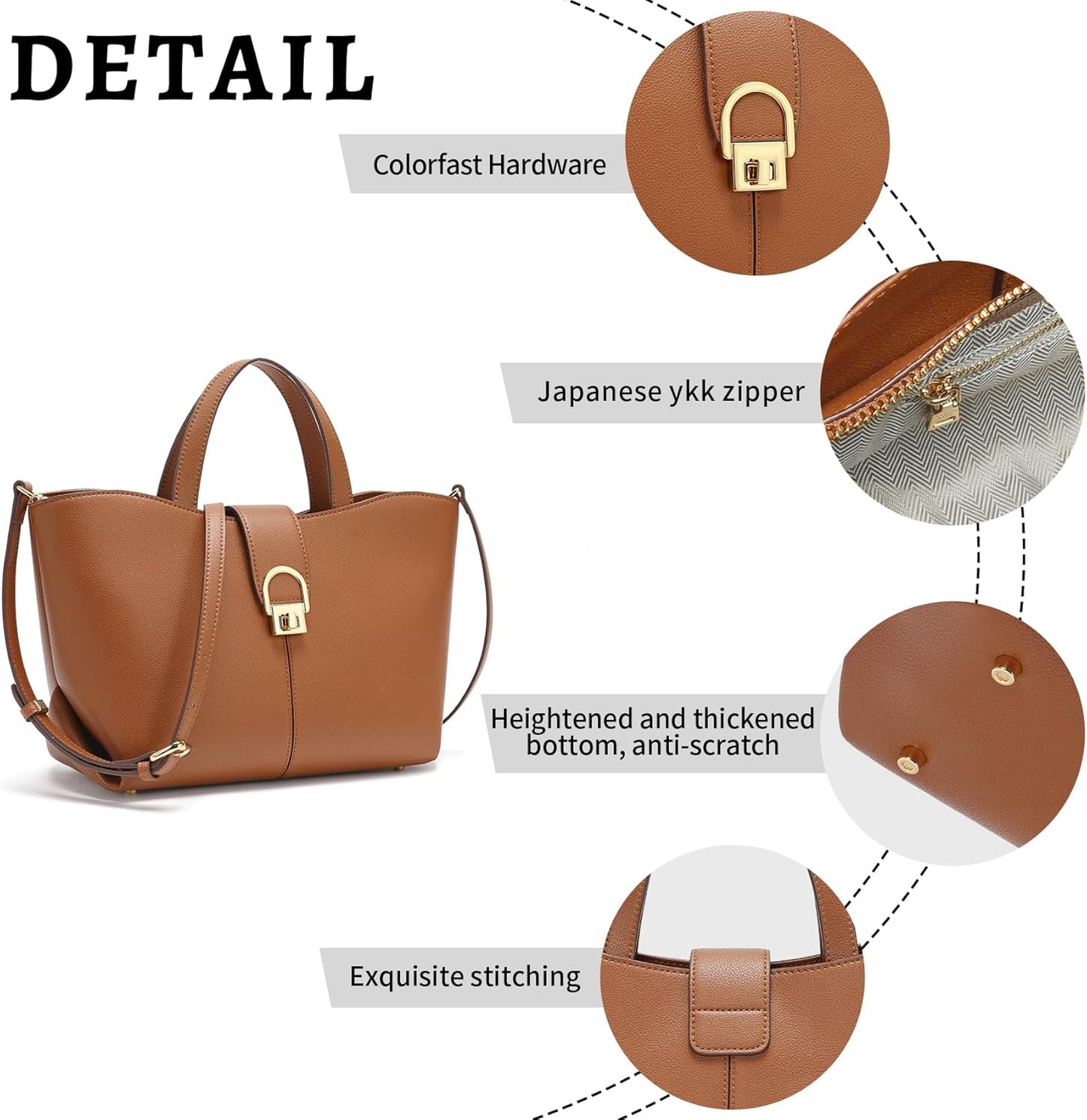 Leather Handbag for Women Tote bag Boho Purses and Handbags with Zipper Crossbody Bag Big shoulder handbag