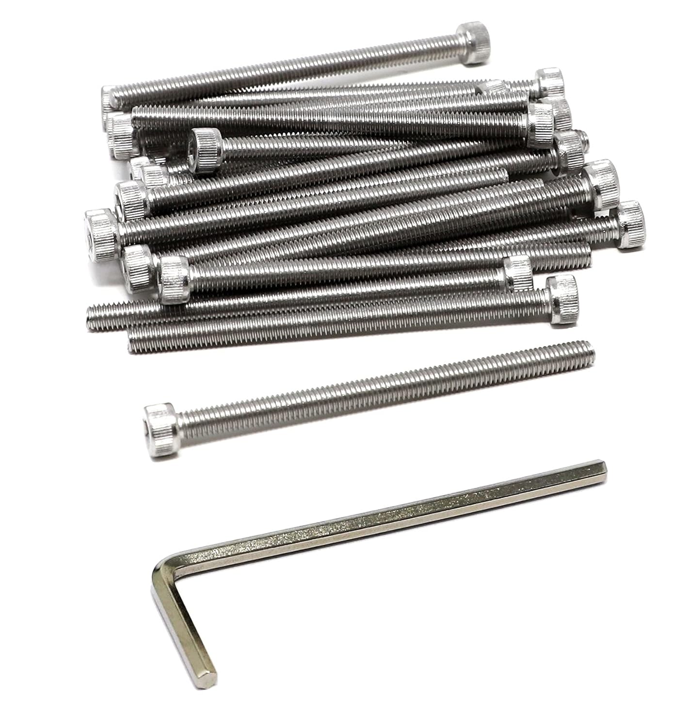 iexcell 25 Pcs M6 x 20mm Thread Pitch 1 mm Stainless Steel 304 Hex Socket Head Cap Screws Bolts Kit