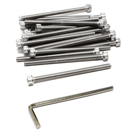 iexcell 25 Pcs M6 x 20mm Thread Pitch 1 mm Stainless Steel 304 Hex Socket Head Cap Screws Bolts Kit