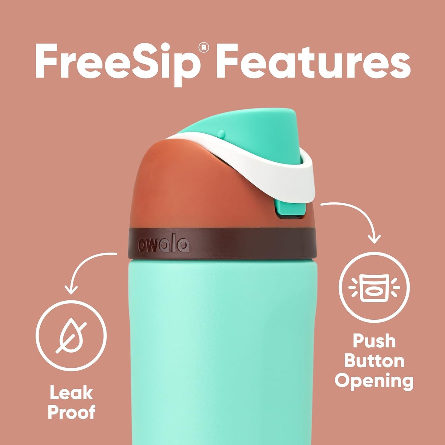 Owala Kids FreeSip Insulated Stainless Steel Water Bottle with Straw, BPA-Free Sports Water Bottle, Great for Travel, 16 oz, Celestial Sphere