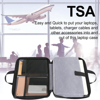 Ytonet Laptop Sleeve, 15.6 inch TSA Laptop Bag Laptop Case Water Resistant Computer Carrying Bag Compatible for Lenovo, HP, Dell, Asus Notebook, Gifts for Men Women, Grey