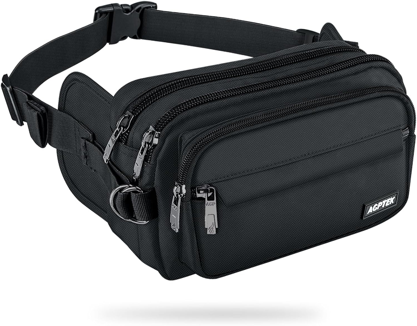 AGPTEK Men's Women's Outdoor Sports Running Waist Bag with Multiple Pockets and Adjustable Belt for Travel, Hiking, Climbing, Jogging, Hiking