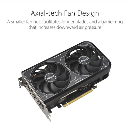 ASUS Dual GeForce RTX 4060 EVO White OC Edition 8GB GDDR6 (PCIe 4.0, 8GB GDDR6, DLSS 3, HDMI 2.1a, DisplayPort 1.4a, Axial-tech Fan Design, 0dB Technology, Dual BIOS, Auto-Extreme Tech)