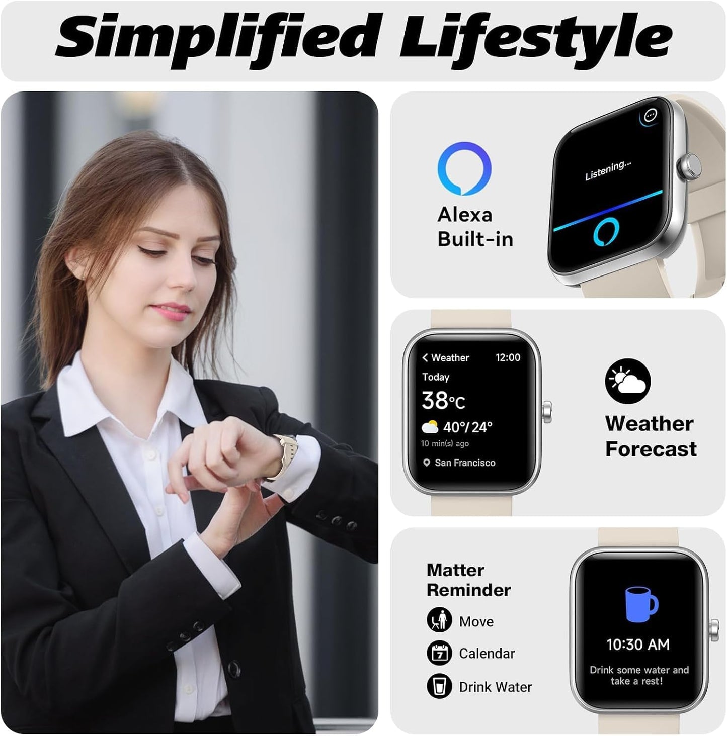 Purilite Select Alexa-Enabled Smartwatch