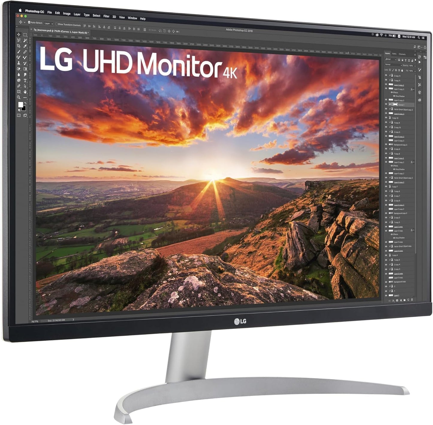 LG 27" 27BA45U-B 27" Ultrafine UHD (3840 x 2160) 4K IPS Monitor – 5ms 60Hz HDR10, DCI-P3 90%, Tilt/Height/Swivel/Pivot Adjustment, HDMI & DisplayPort, Eye Comfort, Black