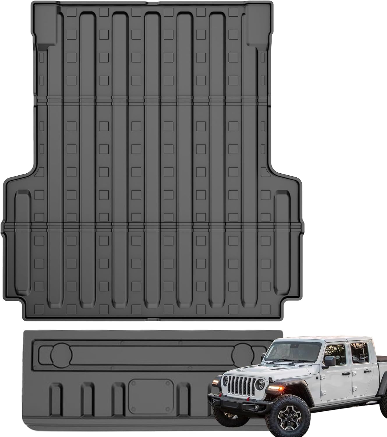 AOMSAZTO Floor Mats & Trunk Mat for 2024 2025 Chevy Equinox EV (Non Fuel),TPE All Weather Protection 2 Rows Car Floor Liners with Cargo Liner for Chevrolet Equinox EV (Non Fuel)
