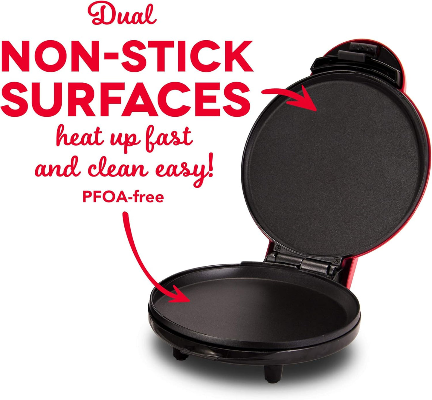 Dash DMG8100RD Express 8" Griddle, 8", Red