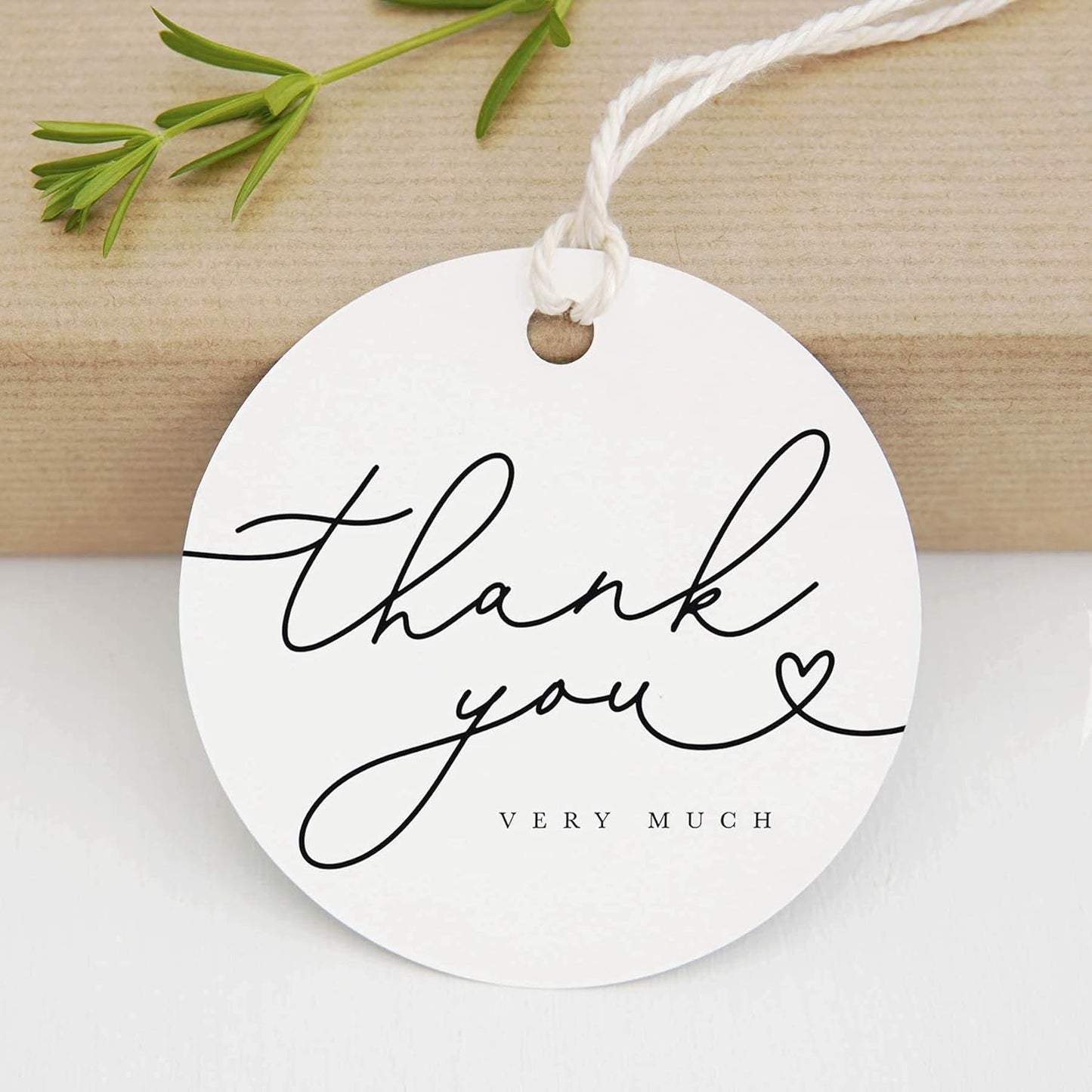 Bliss Collections Thank You Cards - Cards for Weddings, Receptions, Bridal Showers, Baby Showers, Graduations, Special (Rustic Greenery - 25 pieces)