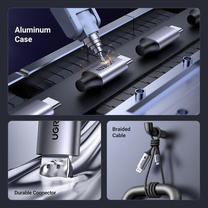 UGREEN USB C to DisplayPort 1.4 Cable 6FT 8K@60Hz 4K@240Hz Thunderbolt 4/3 to DisplayPort Cord USB C to DP 1.4 32.4 Gbps Alu Braided Compatible with MacBook Pro/Air, iPad, Mac mini, Galaxy, XPS 15