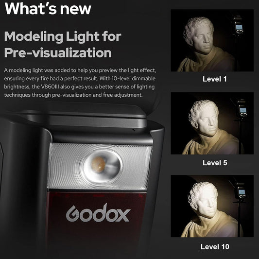 Godox V860III-C Flash Speedlite for Canon Cameras Wireless TTL Speedlite Light with 7.2V / 3000mAh Rechargeable Li-ion Battery Built-in 2.4G X System Manual/Auto Flash GN60 1/8000s HSS Camera Flash