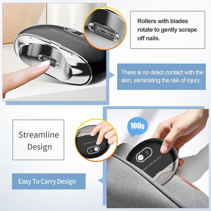 Electric Nail Clipper, 3 Speeds-USB Rechargeable Automatic Nail Clipper with LCD Digital Display, Safety Fingernail Clippers, Gift for Kids-Seniors and Adult