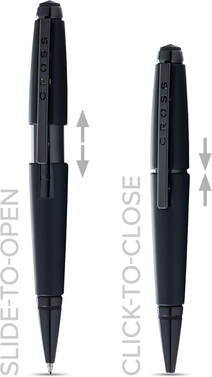 Cross Edge Matte Black Lacquer Gel Rollerball Pen