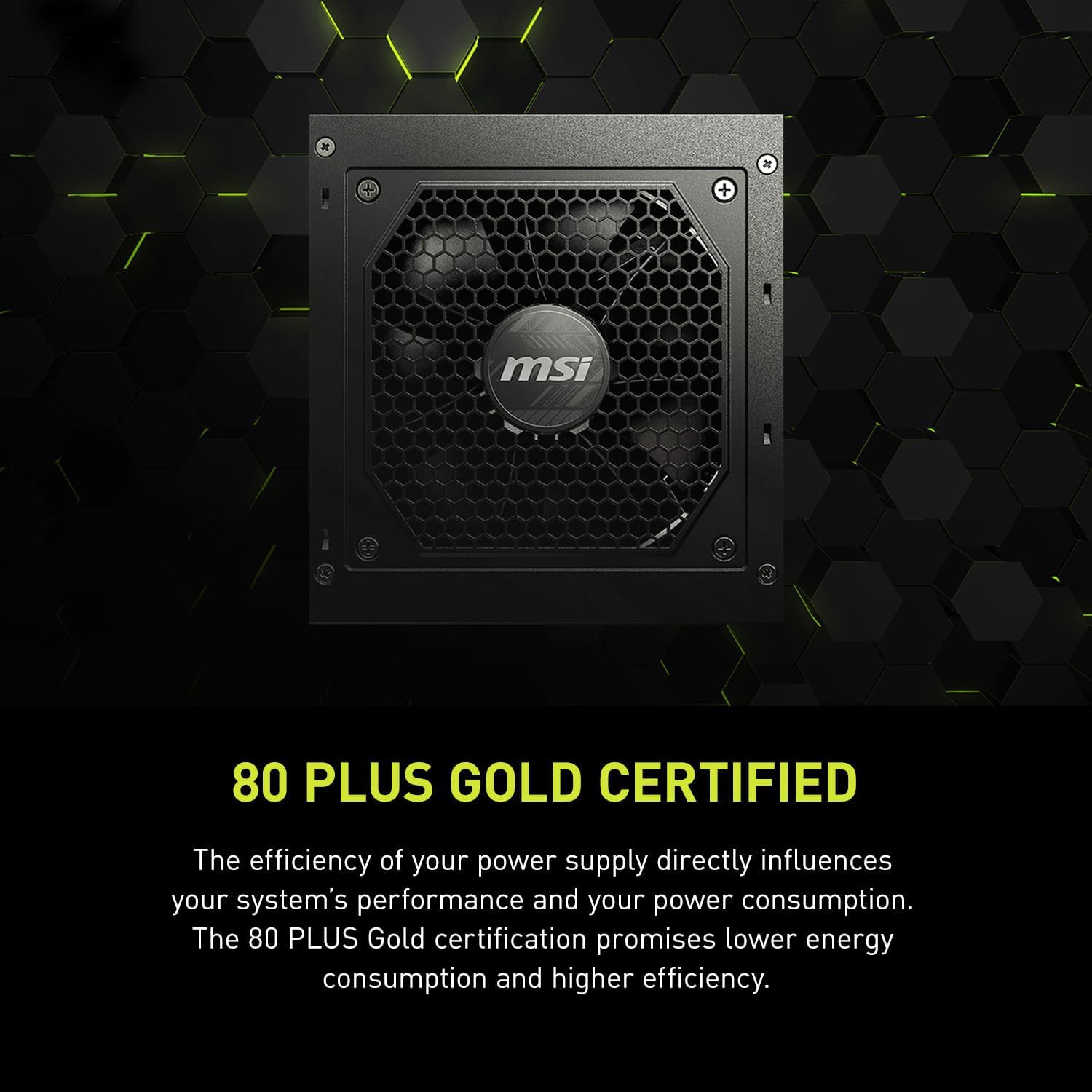 MSI MAG A750GL PCIE 5 Gaming Power Supply - Full Modular - 80 Plus Gold Certified 750W - Compact Size - ATX PSU - PuriLite