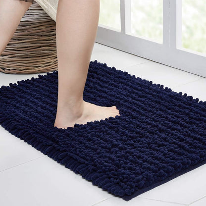 Walensee Bathroom Rug Non Slip Bath Mat (24x17 Inch Blush) Water Absorbent Super Soft Shaggy Chenille Machine Washable Dry Extra Thick Perfect Absorbant Best Small Plush Carpet for Shower Floor