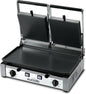 eurodib Commercial Double Panini Grill, All Flat Plates, 220V – PDF3000220 | Dual heating elements, adjustable thermostat to 572°F, self-balancing top plate, front grease drawer
