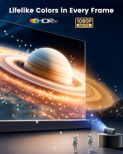 Smart Projector【Official Google TV/Dolby】Projector 4K with ARC and HDR10, WiMiUS Native 1080P Movie Projector with Autofocus/Keystone, Wi-Fi6 and Two-Way Bluetooth Home Projecteur for Indoor & Outdoor