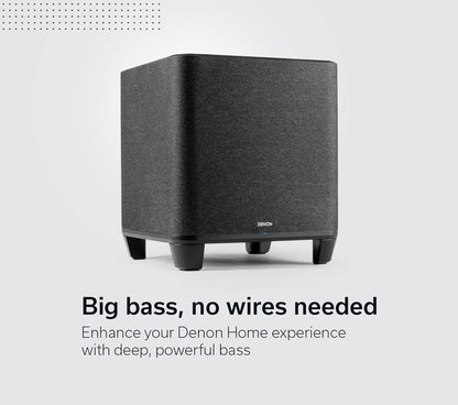 Denon Home 150 NV Wireless Speaker (Black), 1" Tweeter, 3.5" Woofer, Home Speaker with HEOS Built-in, AirPlay 2, and Bluetooth, Multi-Room Streaming, Simple Setup, Compact Design