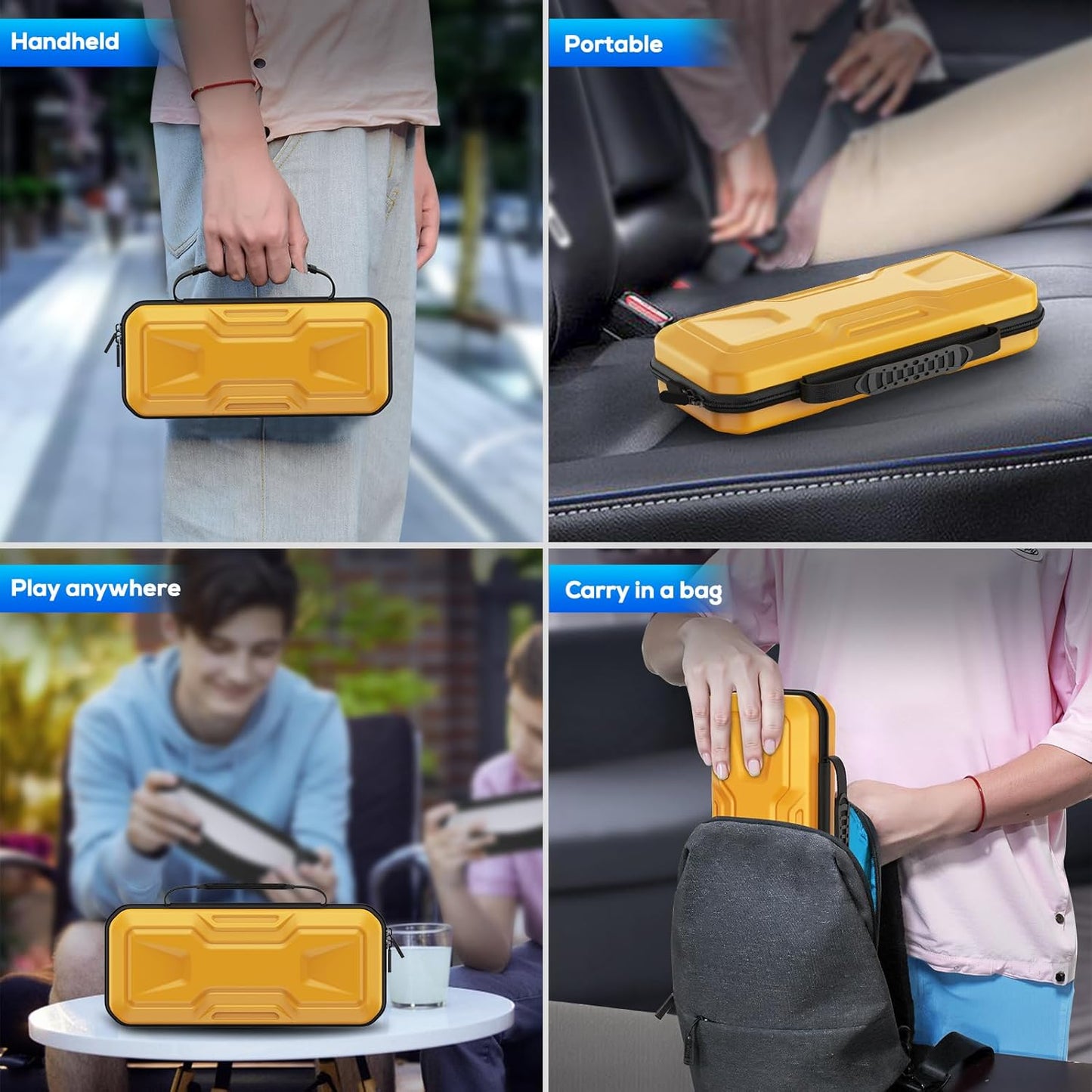 FYOUNG Carrying Case Accessories for PlayStation Portal, Full Protection Bundle with Tempered Glass Screen Protector, Protective Cover, Hard Shell Portable Travel Bag for PS5 Portal Remote Player