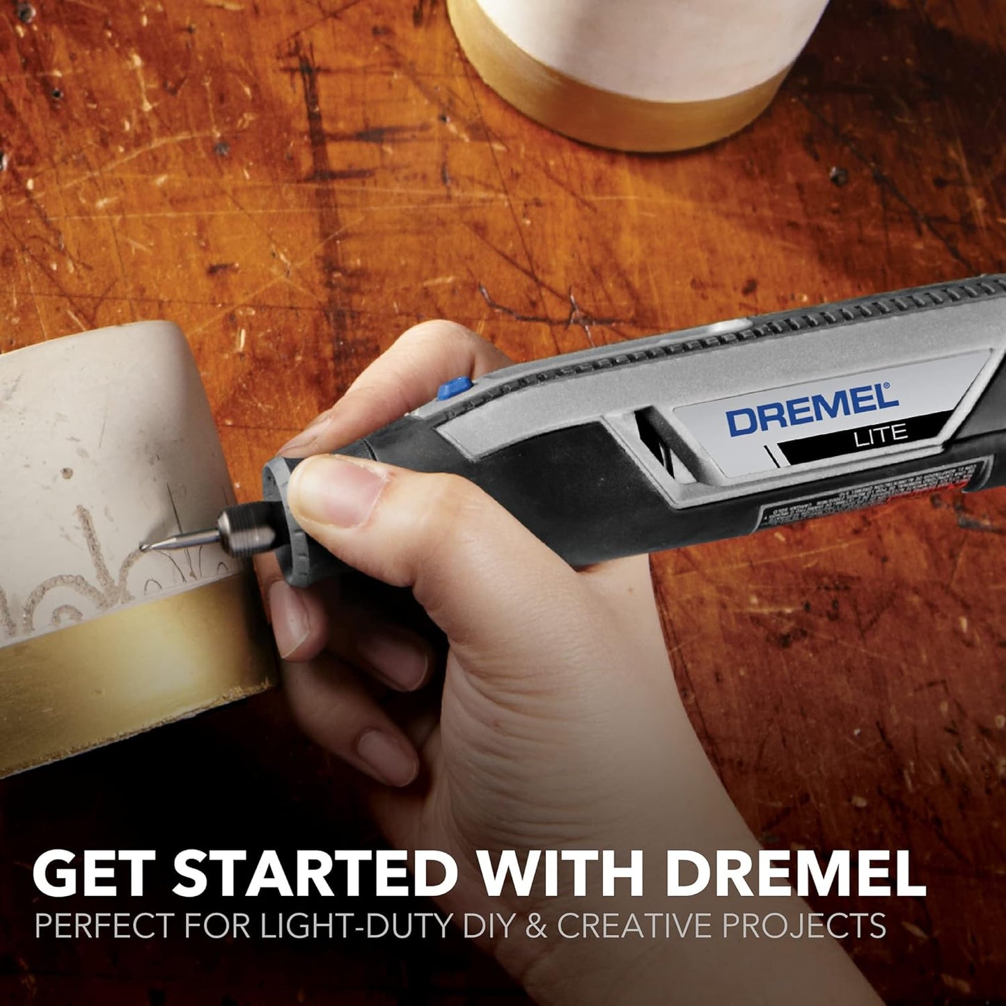 Dremel Lite 7760 N/10 4V Li-Ion Cordless Rotary Tool Variable Speed Multi-Purpose Rotary Tool Kit, USB Charging, Easy Accessory Changes - Perfect for Light-Duty DIY & Crafting