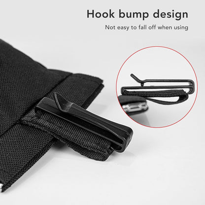 Dog Treat Waist Pouch, Dog Treat Bag Multiple Pockets Dog Treat Carrier Holder with Belt Clip for Puppy Dog Outdoor Walking Training Behavior Aids (Black)
