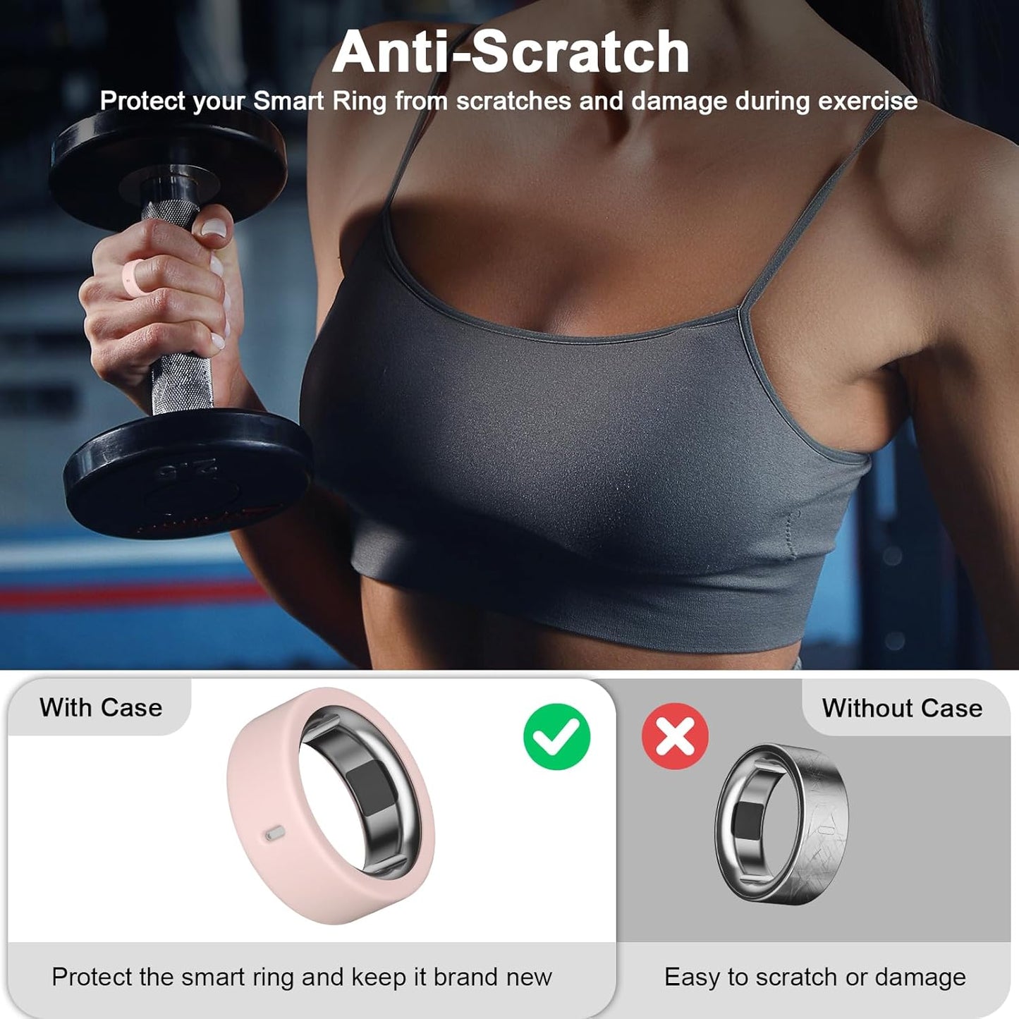 10 Pack Cover Compatible with Oura Ring Gen 4/Oura Ring Gen 3/3 Horizon, Surport Charging with Cover on, Anti-Scratch Elastic Silicone Rings Protector for Men Women Working Out Gym