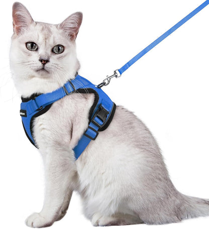 rabbitgoo Cat Harness and Leash for Walking, Escape Proof Soft Adjustable Vest Harnesses for Small Medium Cats, Easy Control Breathable Reflective Strips Jacket, XS, Black