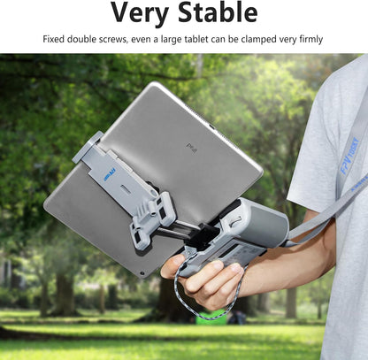 No Disassembly Tablet Holder for DJI Mini 5/4/ 3 Pro/Flip/Neo/Mini 4K/ 2 SE/Air 3, 7-12 Inch Foldable iPad Mount Holder Pack of Lanyard and 2 Cables, Fits DJI RC-N1/RC-N2/RC-N3 Accessories