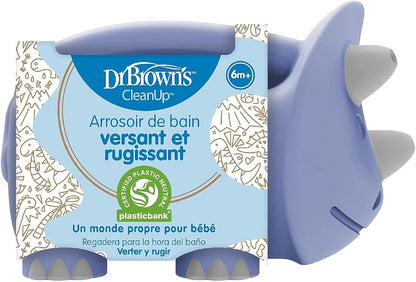Dr. Brown’s CleanUp Pour & Roar Watering Can, Baby Bath Essentials Kids Toy, BPA Free, Certified Plastic Neutral, 6m+
