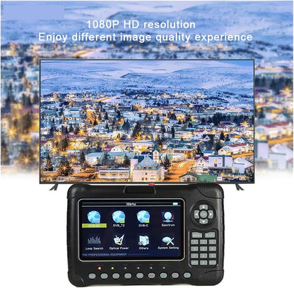 WS6980 DVB-S2 DVB-T2/C Satellite Sat Finder Meter 7 Inch Satellite Signal Spectrum Analyzer for Dish Network Directv