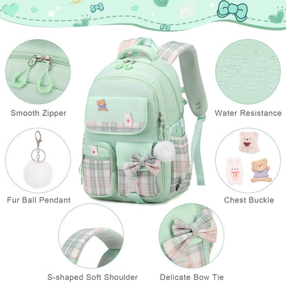 ACESAK Girls Backpack - 3PCS Backpack for Girls Cute School Backpacks for Girls Kindergarten