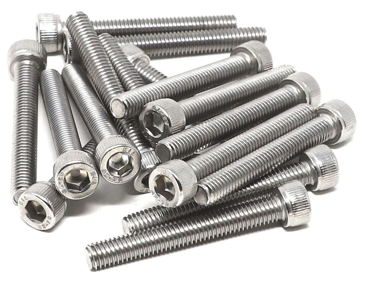 iexcell 25 Pcs M6 x 20mm Thread Pitch 1 mm Stainless Steel 304 Hex Socket Head Cap Screws Bolts Kit