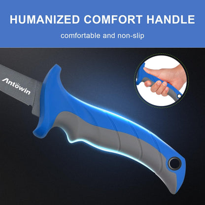 8 Inch Fishing Fillet Knife, Professional Level Knives for Filleting Fish and Boning Meat, Sharp Stainless-Steel Non-Stick Coating Blade, Non-Slip Handles, with 1 Two Stage Knife Sharpener
