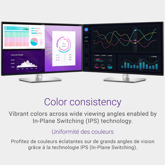 Dell 24 Monitor - P2425H - 23.8 Inch Full HD (1920 × 1080), 100Hz Refresh Rate, Comfortview Plus, 99% sRGB, IPS Panel, 1500:1, Tilt/Swivel/Pivot/Height, 3-Year Advanced Exchange Service - Black