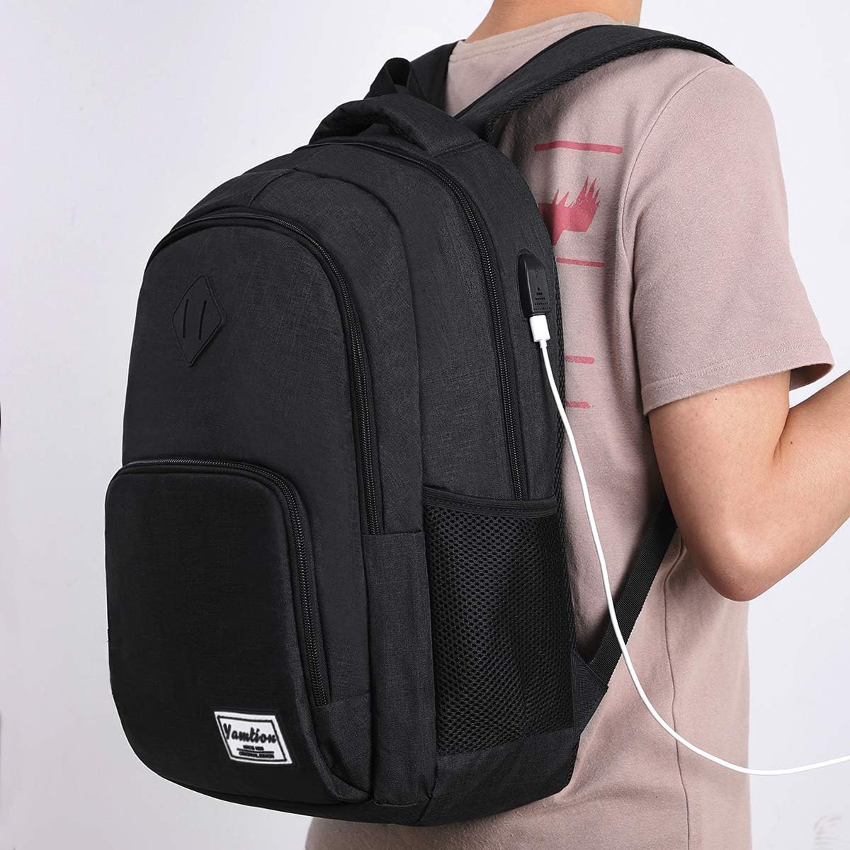Backpack for Teen Girls,Boys School Backpack for Women with USB,College Backpack,Big Flower