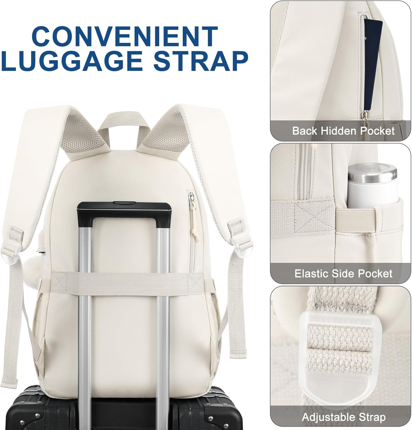 WINDARS Backpacks for Girls, 15.6 Inch School Bag Cute Waterproof laptop Bookbag Large College Backpack for Teen Women Students Anti Theft Travel Daypack Black