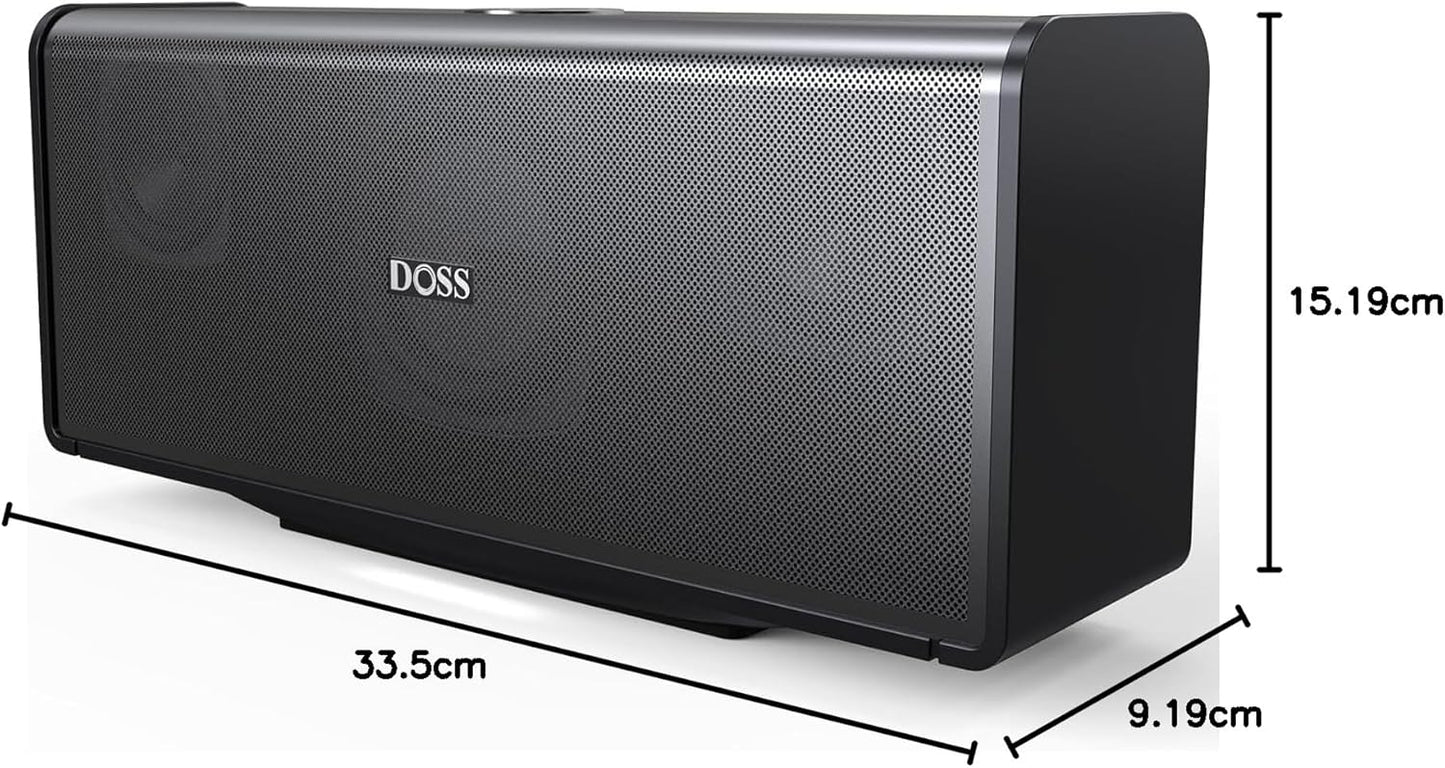 DOSS SoundBox Ultra Bluetooth Speaker with 2.1 Sound Channel Audio, 80W Superior Sound with Deep Bass, Two DSP Technologies, 18H Playtime, BT 5.3, Wireless for Home, Office, Bedroom-Gold