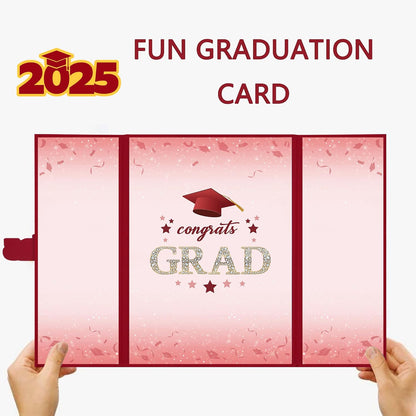 Vlipoeasn 2025 Graduation Guest Book Alternative, Red Gold Class of 2025 Graduation Party Decorations, Graduation Signature Book for 2025 College High School, Unique Graduation Gifts for Friends