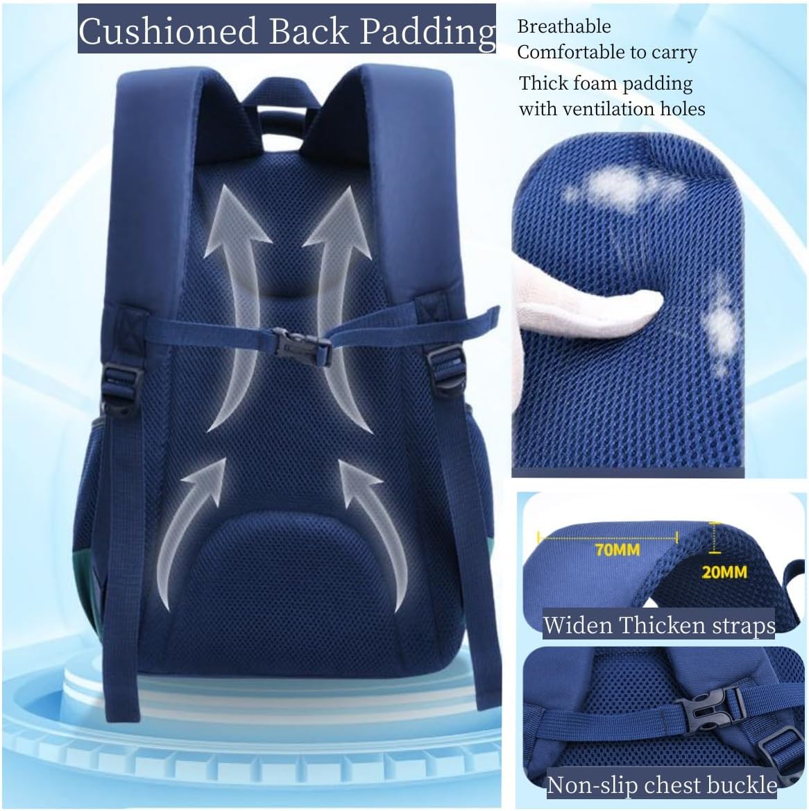 MITOWERMI Astronaut-space Backpack for Boys-Girls Elementary Middle School Bags for Girls Kids Bookbag