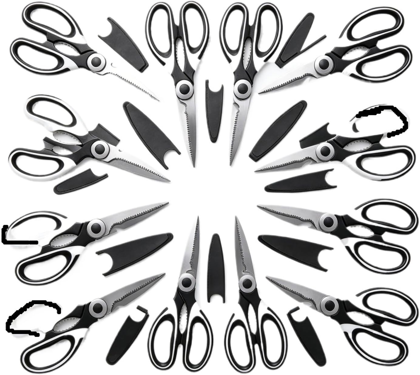 Stainless Steel Kitchen Scissors | For Cutting Fish Meat Chicken Bones Pizza(20pcs)