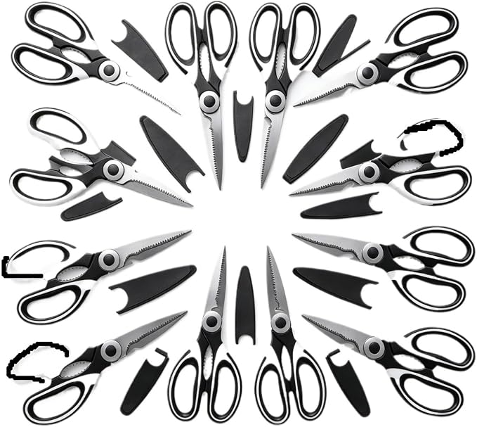 Stainless Steel Kitchen Scissors | For Cutting Fish Meat Chicken Bones Pizza(20pcs)