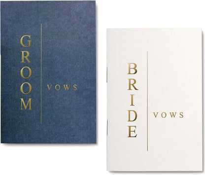 GroomBrideGifts Wedding Vow Book for His and Hers, Soft Touch, Perfectly Sized Bride and Groom Vow Books, Wedding Essentials, Wedding Registry Ideas, His and Hers Gifts