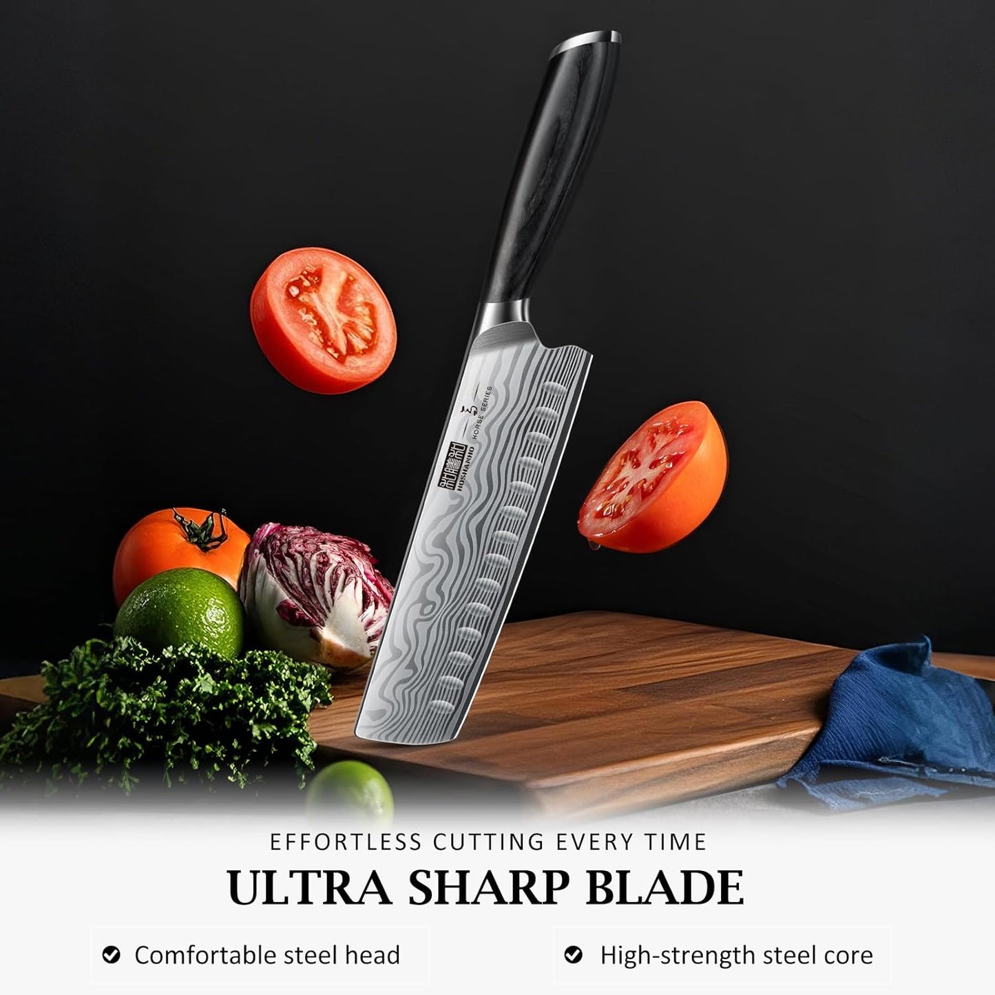 HOSHANHO Fillet Knife 7 Inch, Razor Sharp Boning Knife for Meat Poultry Chicken Cutting, Japanese High Carbon Powder Steel Fish Knife with Flexible Blade and Pakkawood Handle